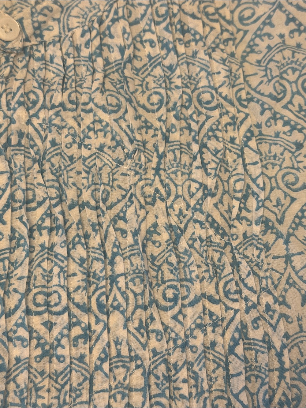 Roberta Roller Rabbit Blue and White Tunic with Intricate Patterns - Picture 14 of 16